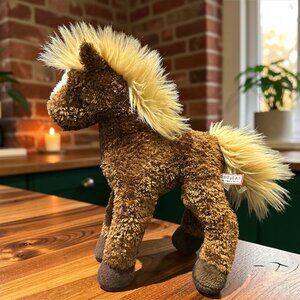 Vintage Douglas Plush Horse Stuffed Animal – Cuddle Toys Brown Horse – Soft Pony